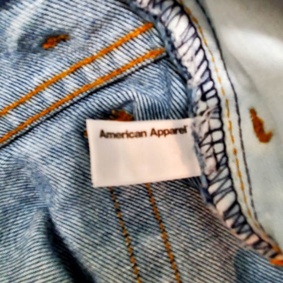 American Apparel High-Waist Jeans Color- Medium Marble Wash - Picture 14 of 16